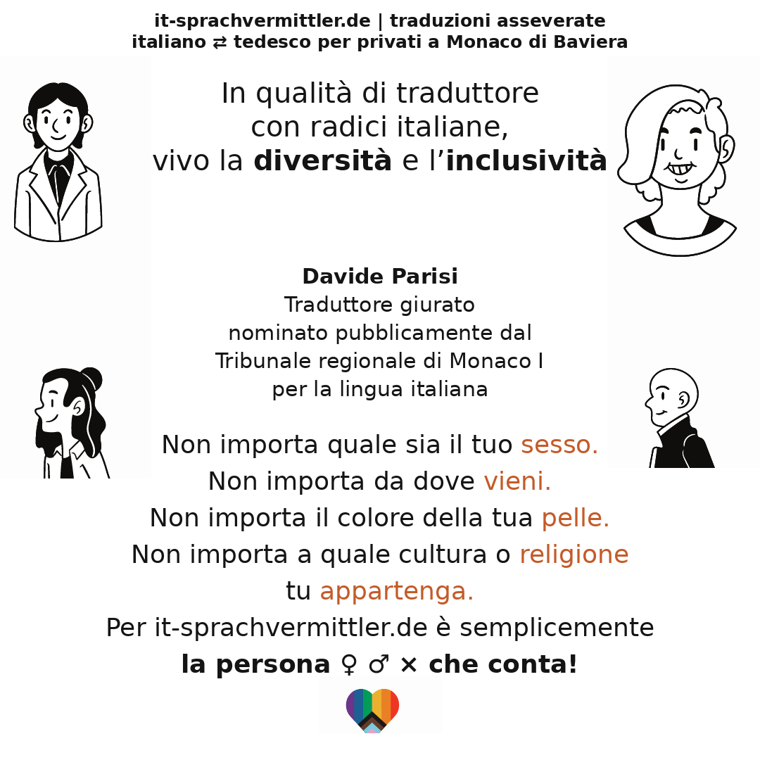 In qualità di traduttore con radici italiane, vivo la diversità e l'inclusività